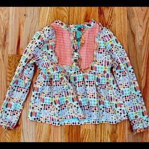 Matilda Jane Multi Colored Tree Blouse